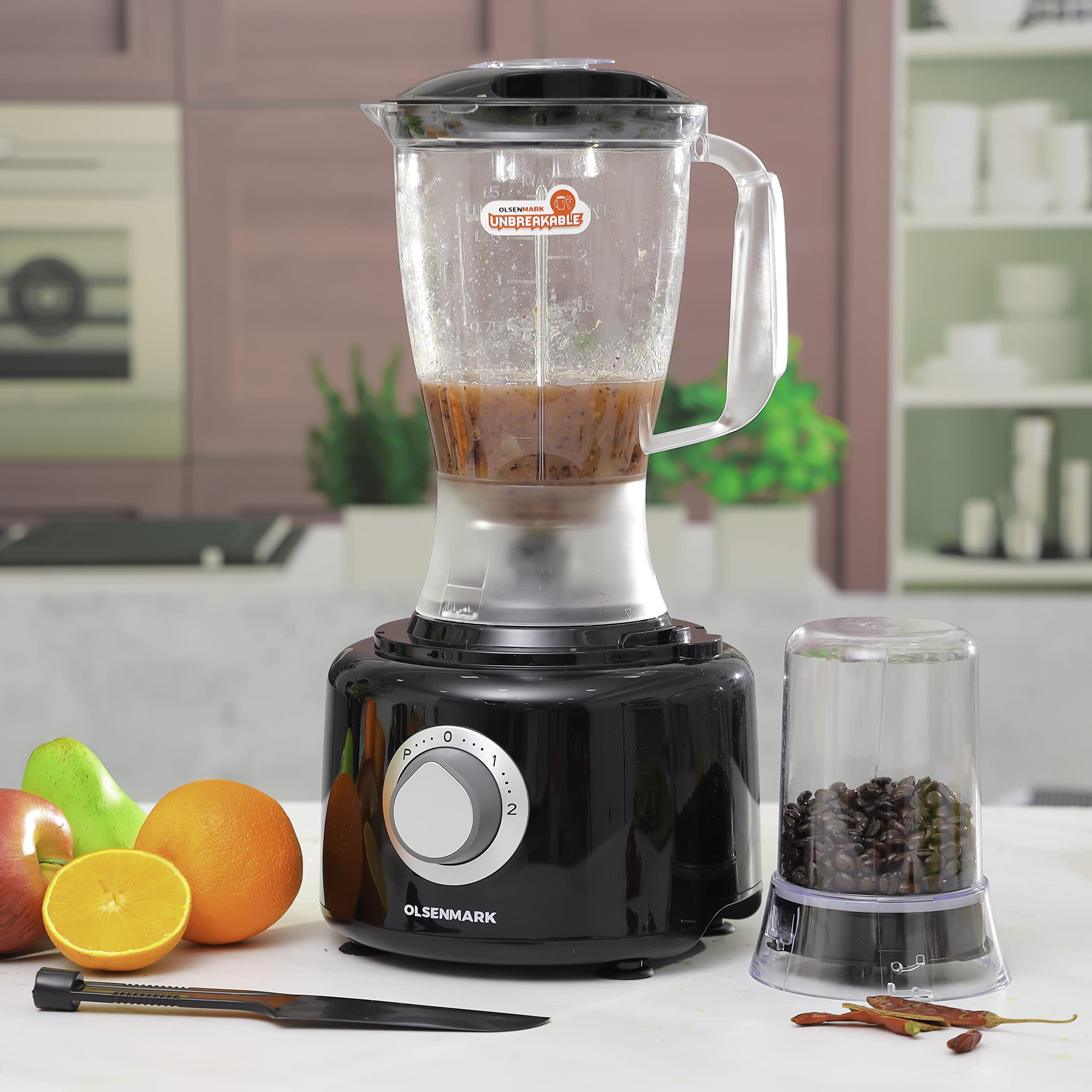 Olsenmark 10 in 1 Food Processor, 1.5L Unbreakable PC Jar, 2 Speed Settings with Pulse Function 10 Attachments Overheat Protection & Double Safety Lock BS Plug, multi color اولسين مارك محضر طعام 10 في 1، وعاء من البولي كربونات غير قابل للكسر سعة 1.5 لتر Olsenmark 10 in 1 Food Processor, 1.5L Unbreakable PC Jar, 2 Speed Settings with Pulse Function 10 Attachments Overheat Protection & Double Safety Lock BS Plug, multi color اولسين مارك محضر طعام 10 في 1، وعاء من البولي كربونات غير قابل للكسر سعة 1.5 لتر